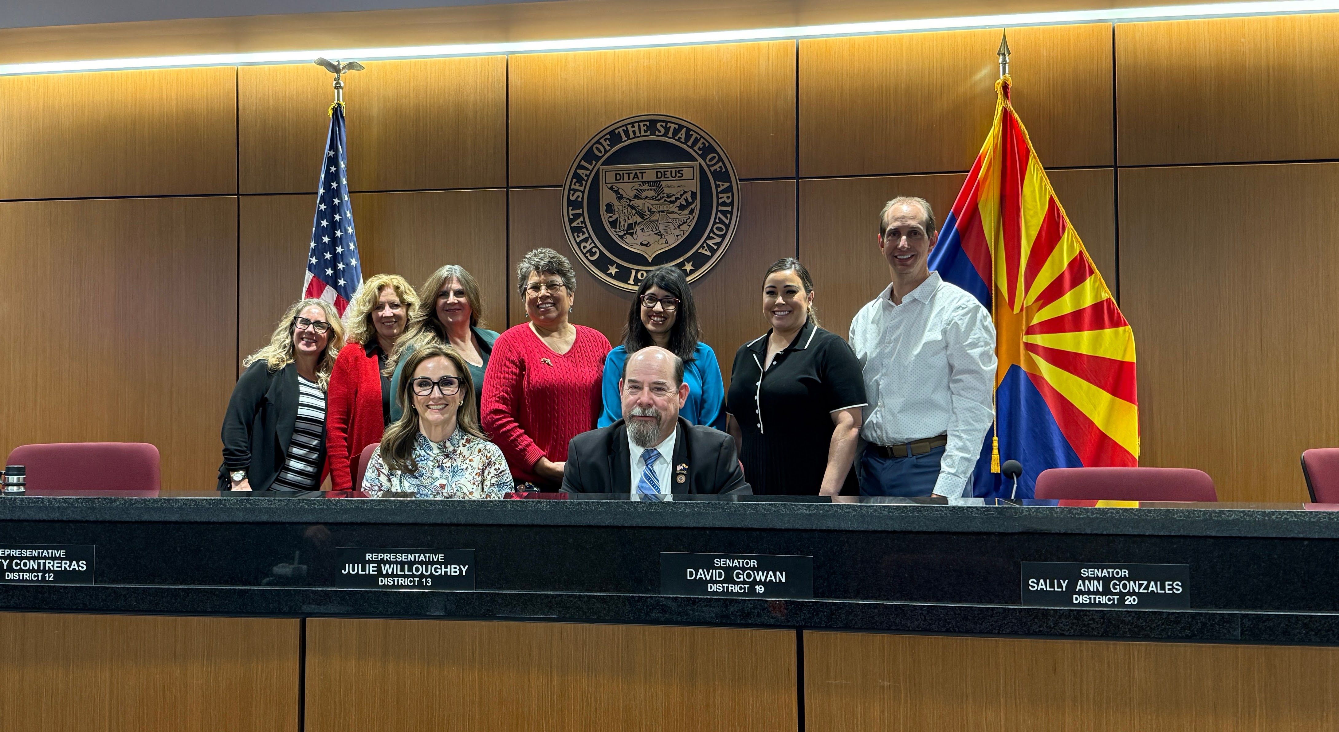 AOO members with the 2025 Arizona Senate Obesity Treatment Committee at the Arizona State Capitol